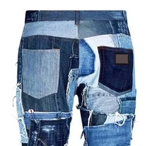 Jeans droits unis pour hommes, style décontracté, coupe confortable, style urbain, vente en gros, fabricant - Product Image 2