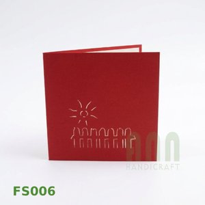 ANN HANDICRAFT FS006 Handmade 3D Pop-Up Chicken Greeting Card Hot Stamping Laser Engraved Papper <b>Matte</b> <b>Varnishing</b> Back to School - Product Image 6