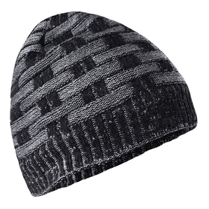 Unisex striped beanie <b>hat</b> Winter warm cap Color blocking casual style Acrylic knit beanie Unisex warm winter <b>hat</b> - Product Image 2