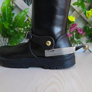 Paquete de 2 Espuelas para Caballo, Espuelas de Equitación, Espuelas Vaqueras con Engranaje Giratorio, Espuelas Ecuestres Profesionales - Product Image 4