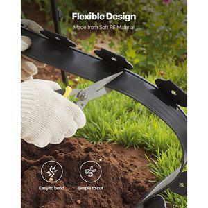 UV-Resistant M Flexible Lawn <b>Edging</b> Roll 20ft X 2 Inch <b>Plastic</b> Garden Border 120 Spikes No Dig Landscape <b>Edging</b> - Product Image 5