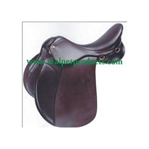 Silla de montar de doma clásica de cuero inglés premium con armazón de madera y plástico, colores personalizados, equipo para equitación y carreras. - Product Image 2