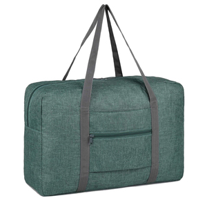 Sac de sport décontracté en nylon vert grande capacité 30-40L, fermeture éclair, sangle réglable, poignée souple, utilisation en salle de sport, unisexe - Product Image 1