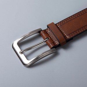 Ceinture à boucle ardillon pour hommes, ceinture d'affaires noire de haute qualité, en cuir PU pour hommes - Product Image 6