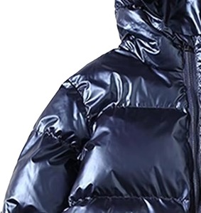 Veste matelassée à capuche unisexe noire avec garniture en fausse fourrure, rembourrage en coton, résistante au vent, fermeture éclair, coupe décontractée, hiver, coupe standard - Product Image 5