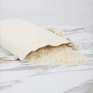 Sacs à cordon ajustables en polyester/coton, pochettes en mousseline tissée écologiques, résistantes à l'eau, traditionnelles pour le rangement - Product Image 5