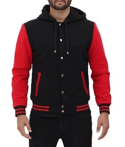 High Quality <b>Men's</b> Letterman Varsity <b>Jackets</b> Custom Embroidered <b>Leather</b> Sleeves Wool Winter-Manufacturer Direct Wholesale - Product Image 1