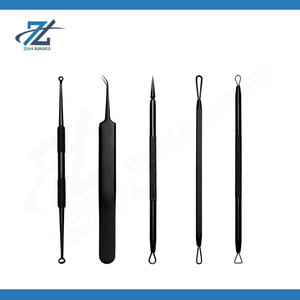 Blackhead and Whitehead Remover Tool Kit 11PCS Stainless Steel Acne Extraction Tools with Leather Bag Case Removal Kit Pakistan - Product Image 5