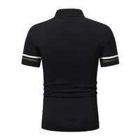 Chemise décontractée à manches courtes en tricot écologique pour homme, noir, blanc, vert olive
