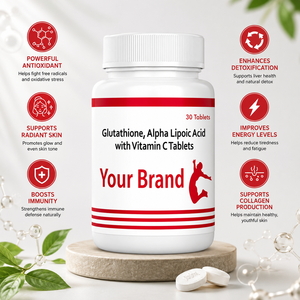 Tabletas de Glutatión, Ácido Alfa Lipoico y Vitamina C con Logotipo Personalizado para Aclarar la Piel y Apoyo Antioxidante - Product Image 5