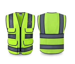 Chaleco de seguridad sin mangas de alta visibilidad con cinta reflectante para trabajadores de la construcción y del exterior - Product Image 1