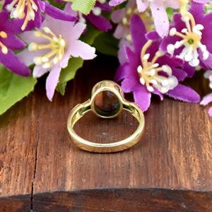 Trending 925 Sterling Silver Pink Oyster <b>Turquoise</b> Bezel Setting <b>Ring</b> Jewelry Handmade Boho Style <b>Gold</b> Band Women Party Gift - Product Image 6