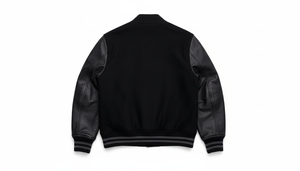 ผู้ผลิต OEM เสื้อแจ็คเก็ตเบสบอลแบบมีฮู้ดปักลายเชนีลคุณภาพสูงสำหรับผู้ชาย แบบกำหนดเองสำหรับวิทยาลัย  แบบครอปหนัง  แบบ Varsity - Product Image 4