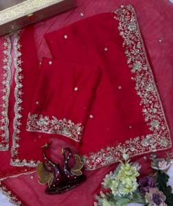 Blusa de Saree para Fiesta Estilo Bollywood, Nueva Colección de Sari de Diseñador para Bodas Indias y Pakistaníes - Product Image 5