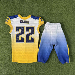 Maillots de football américain avec 7 pantalons de football rembourrés, sublimation et twill avec broderie du nom et du numéro, avec moins de trous. - Product Image 2