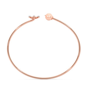 Bracelet en diamants White Stone Station avec chaîne en or jaune et design à accents ronds alternés - Product Image 4