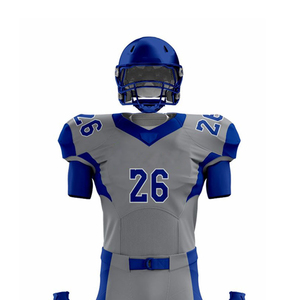Camiseta de Fútbol Americano Personalizada Unisex, Número 26, Azul Grisáceo, Impresión por Transferencia de Calor, Cuello en V, Manga Corta, Absorbe la Humedad, Ajustada - Product Image 3
