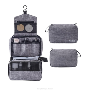 Wholesale Multicolor Polyester Makeup Bag with Soft Handle and Zipper Closure Portable Travel Storage Cosmetic Bags & <b>Cases</b> - Product Image 1