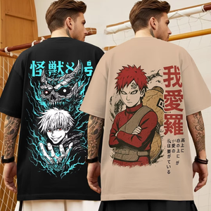 Safaa Manufacturer Custom Oversized Anime T-Shirt | Premium Men's & Unisex <b>Drop</b> Shoulder Anime Apparel - Product Image 1