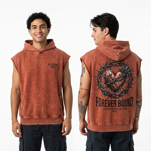 เสื้อฮู้ดปักลายตามสั่งสำหรับผู้ชาย งานปักคุณภาพสูง เสื้อสตรีทแวร์แบบสวมหัว ผ้าฝ้ายฟลีซหนานุ่ม ผู้ผลิตเสื้อสเวตเชิ้ตขายส่ง - Product Image 4