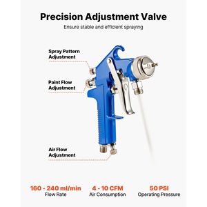 Regolabile 1.8mm ugello ad alta atomizzazione 1000cc vernice aria pistola a spruzzo sifone alimentazione irroratrice per auto mobili casa - Product Image 3