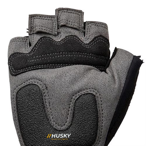 HUSKY SPORTSWEAR Customized Unisex Half Finger Weight Lifting Cycling Shockproof Breathable Microfiber Padded Fingerless Gloves - Product Image 6