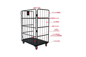 Wholesale OEM Customizable Four-Wheel Heavy Duty Logistics Trolley Folding <b>Storage</b> Transfer Vehicle Trolley Dolly High Capacity - Product Image 2