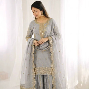 ชุดสูทผ้าไหมงานปักคุณภาพพรีเมียมสำหรับงานแต่งงาน - Product Image 1