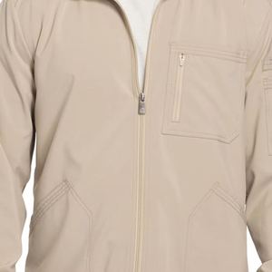 Veste médicale zippée unie en softshell pour hommes – Blouse de travail et de sport ajustée et chaude - Product Image 5