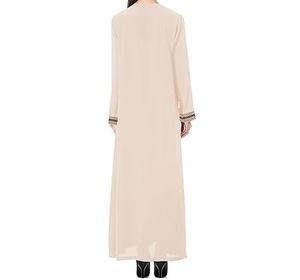 Robes Abaya pour femmes, Hijab, couleur unie, élégantes, mode musulmane, col carré, décontractées, amples, plissées, longueur au sol, Burqa, style arabe, respirantes - Product Image 6