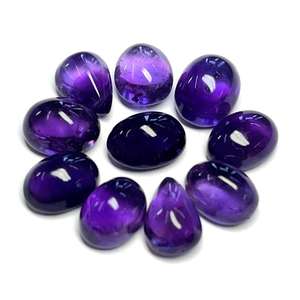 พลอยแอมเมทิสต์ทรงหลังเบี้ยขัดเงาสำหรับทำเครื่องประดับ ขายส่งจำนวนมาก - Product Image 2