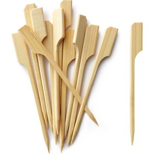 300 Palillos de Bambú de 3.5 Pulgadas, Resistentes y Planos, para Aperitivos, Frutas, Bebidas, Barbacoa y Accesorios - Product Image 1