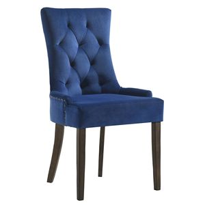 Set di 2 sedie sul retro del soggiorno con trapuntato in rovere blu e stagionato - Product Image 1