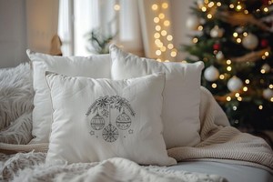 Cerceau de broderie de Noël - Ornement festif artisanal en coton de 15 cm, écologique et durable - Product Image 6