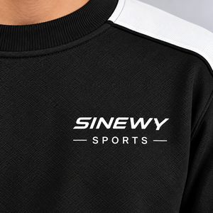 Sweat-shirt en molleton à capuche pour homme SINEWY, manches raglan, 100% coton, tricoté, décontracté, coupe ample, hiver - Product Image 5