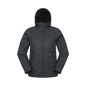 Veste en polaire à capuche noire pour homme, coupe-vent, fermeture éclair, décontractée, pour l'extérieur, automne, coupe classique, polyester, couleur unie - Product Image 3
