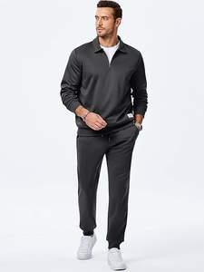 Conjuntos deportivos de 2 piezas para hombre, conjunto de chándal con camiseta polo con cremallera de un cuarto y pantalones deportivos tipo jogger. - Product Image 3