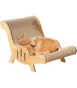 Griffoir pour chat en bois Art Déco écologique et mobile avec corde et sisal – Indispensable pour l'intérieur - Product Image 4
