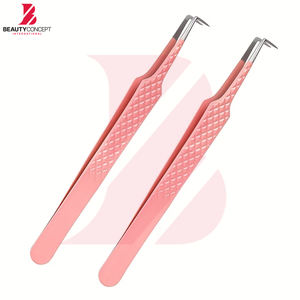 Pinces à cils antistatiques en acier inoxydable avec une meilleure adhérence, outils de volume pour cils de haute précision pour les techniciennes professionnelles en extensions de cils - Product Image 4