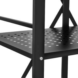 Étagère de rangement pliable à 5 niveaux, 28W x 15D x 64H pouces, 5 roues, pas d'assemblage requis, étagère métallique pliable, unité d'organisation - Product Image 5