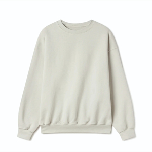 Sudadera de cuello redondo para hombre OEM, 100% algodón grueso, ecológica, de secado rápido, altamente transpirable, de ajuste holgado y suave, talla grande - Product Image 1