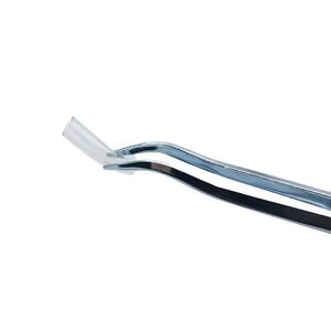 Pince de cuisine professionnelle en acier inoxydable argenté, à angle standard, pour l'agencement des plats, la décoration de salades et la préparation culinaire, par Grip Surgical - Product Image 5