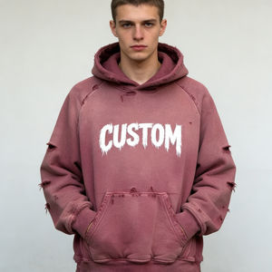 Sudaderas con Capucha para Hombre, Estilo Casual Diario, Color Turquesa, Tie-Dye, Personalizables, con Cierre y Bolsillos, Venta al Por Mayor de Fábrica - Product Image 6