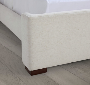 Colección Frontgate Resort, Estructura de Cama Tapizada de Lujo, Cabecera Acolchada, Madera de Caoba Sólida, Diseño Moderno y Minimalista para Apartamento - Product Image 4