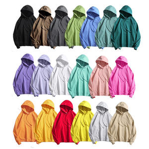 Custom Logo Heavyweight 360gsm Solid Embroidered Blank Hoodie Polar Fleece Oversized Black Autumn Warm Casual Puff <b>Printing</b> - Product Image 5