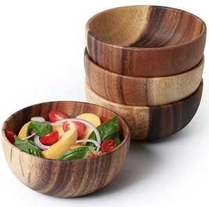 Ensemble de bols à salade et à bougies en bambou de haute qualité, bols modernes faits à la main et polis avec options personnalisables pour les fêtes et l'usage domestique - Product Image 4