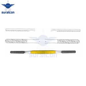 Râpes nasales Fomon 20,5 cm / 8 pouces droites avec inserts en carbure de tungstène TC 40 x 7 mm Fig. 1/2 pour une mise en forme précise des os nasaux - Product Image 3