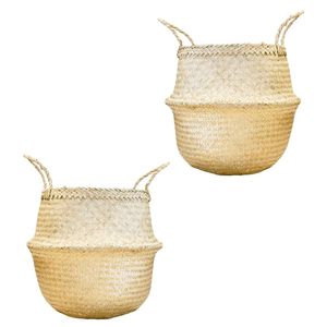 Decorative Handmade SEAGRASS BELLY <b>BASKETS</b> for Plant Pot Cover and Decor, Organizer for Home Use - Product Image 1