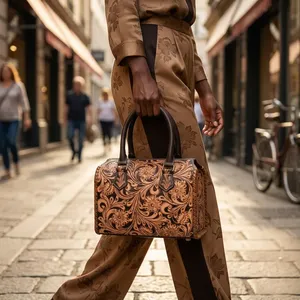 Vintage Women's <b>Handbag</b> Genuine Leather Bags Sling Shoulder Bags Brown Leather <b>Handbags</b> for Women - Product Image 4