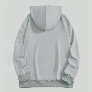 Sweat à capuche surdimensionné pour homme en coton imprimé, avec poche, sérigraphié noir, personnalisable, écologique - Product Image 3